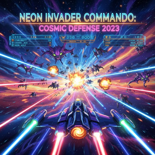 Neon Invader Commando: Cosmic Defense 2023